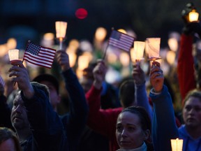 A vigil for the victims of the Boston Marathon bombings.