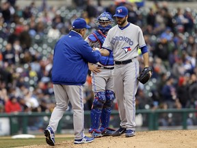 Toronto Blue Jays pitcher Brandon Morrow, right, has just one win in seven starts this season with a 4.69 ERA.