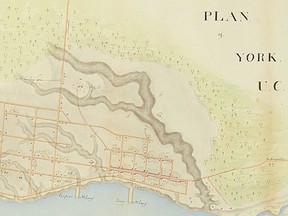 An 1817 Plan of York, the  future Toronto.