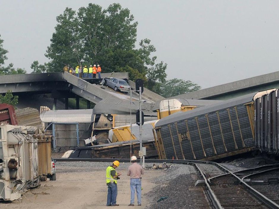 Missouri Train Crash Causes Scott County Highway Overpass To Collapse ...