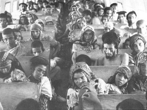 Yemenite Jews en route from Aden to Israel.