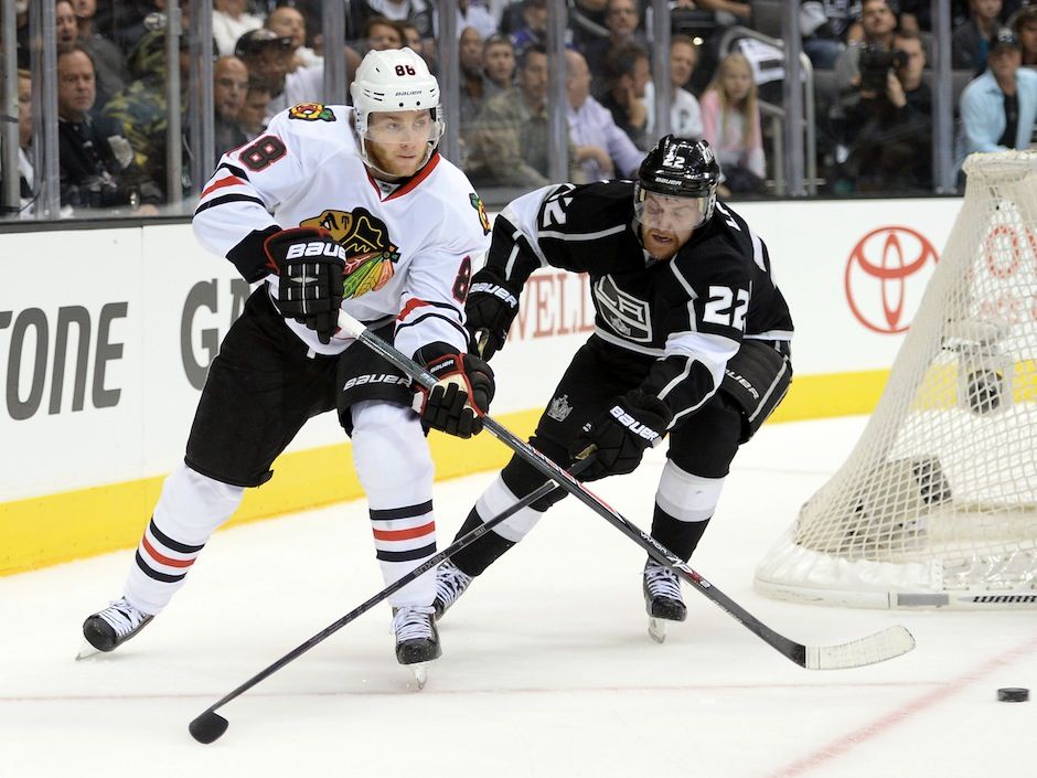 Chicago Blackhawks x Bears Navy Patrick Kane Mashup Hockey Jersey