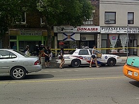 A man was rushed to hospital with serious injures after a Friday afternoon shooting near Danforth Avenue and Greenwood Avenue area, police said