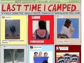 Gary Clement’s summer Twitter stories: Last time I camped...