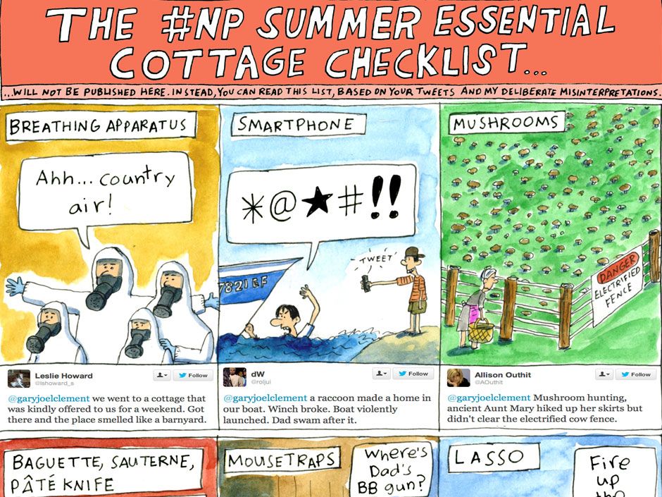 Gary Clements Summer Twitter Stories Essential Cottage Checklist National Post