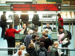 The Canada Customs and Immigration area at Vancouver International Airport.