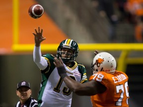 Edmonton Eskimos quarterback Mike Reilly tossed two touchdown passes, but also threw a pair of interceptions as the Eskimos lost yet again.