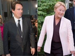 Peladeau: Ryan Remiorz / The Canadian Press; Marois: Jacques Boissinot / The Canadian Press