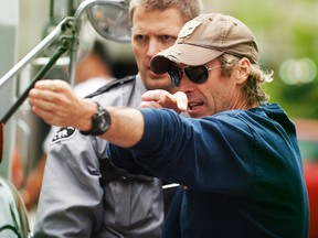 Producer / Director Michael Bay on the set of Pain and Gain.