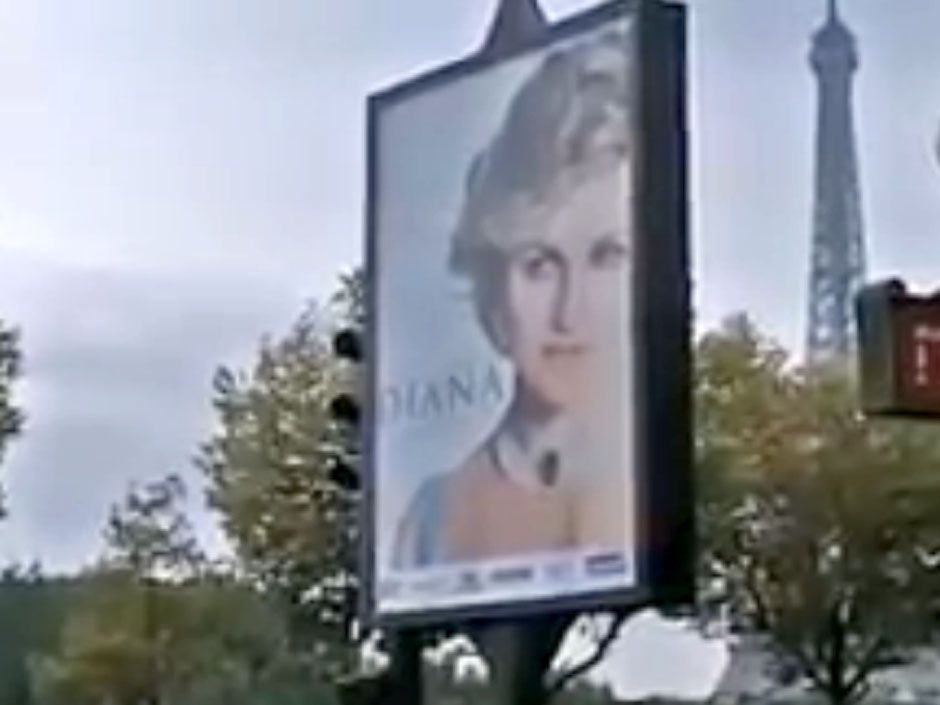Agency sparks outrage with 'Diana' movie poster at site of Princess's