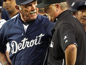 One of the more famous moments that struck a chord in the MLB's instant-replay debate was a missed call first base by umpire Jim Joyce, right, that cost Detroit Tigers pitcher Armando Galarraga a perfect game June 2, 2010.