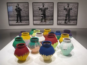 Works by Chinese artist Ai Weiwei displayed October 2, 2012 at the Hirshhorn Museum in Washington, DC. .