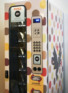 Crack pipe vending machine