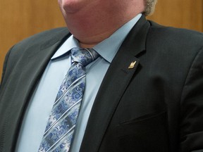 TORONTO, ONTARIO: Feb 7, 14 - Toronto mayor Rob Ford laughs in his office at City Hall in Toronto, Ontario, February 7, 2014.  (Tyler Anderson/National Post)  (For Toronto story by Natalie Alcoba) //NATIONAL POST STAFF PHOTO