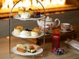 High tea with camomile scones at the Shangri-La Hotel
