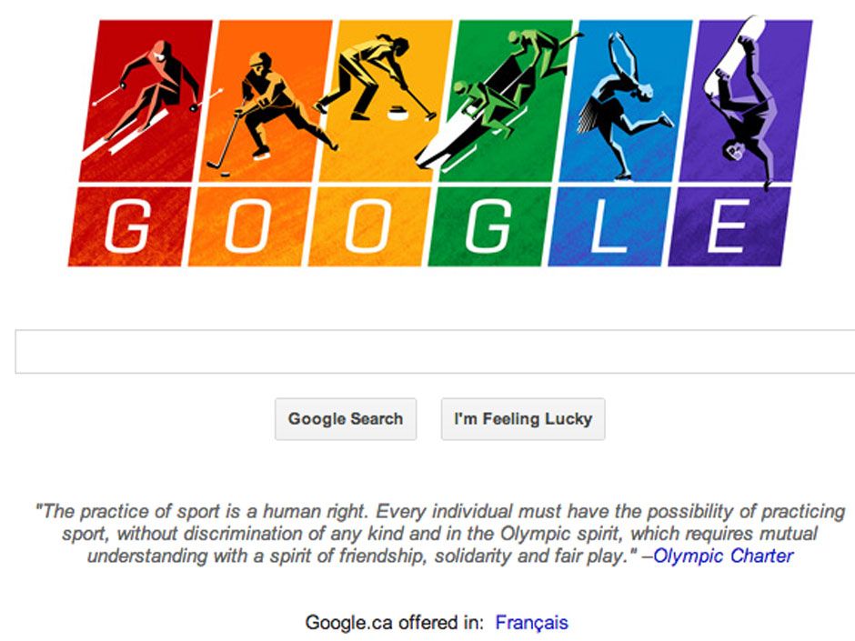 Google Doodle celebrates Day 14 of Winter Olympic Games featuring Squirrel  playing ice hockey