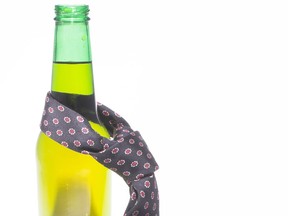 Beer Bottle with Necktie