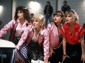 A scene from Grease 2 starring Michelle Pfeiffer (at right)