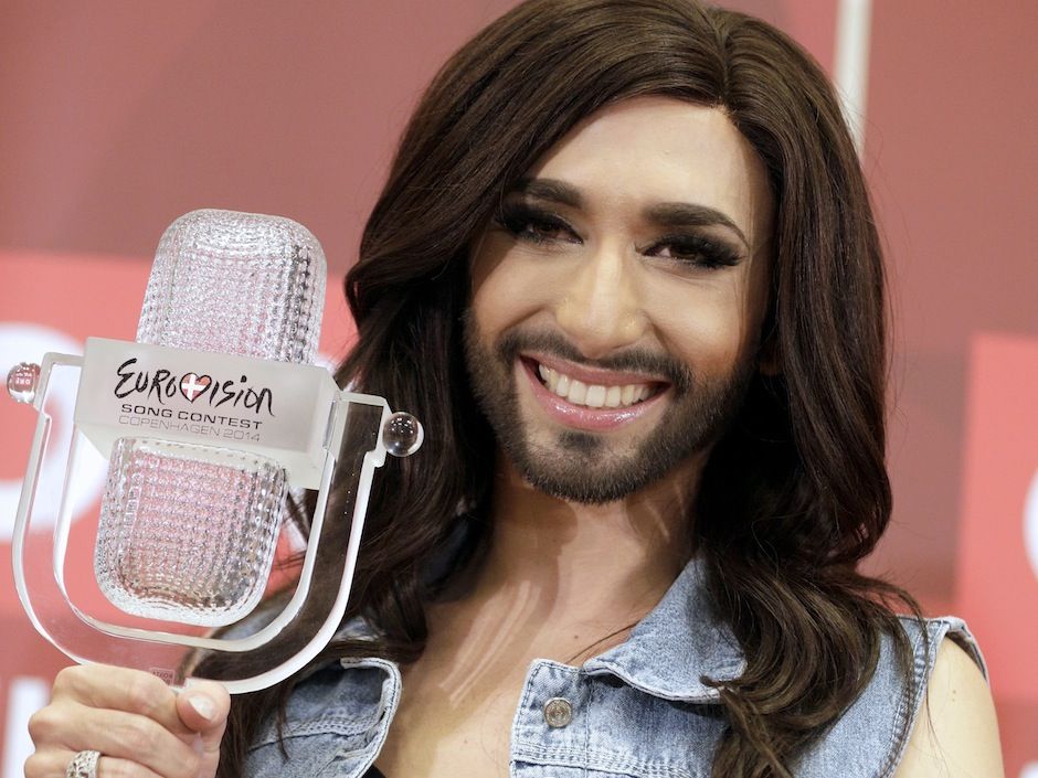 Bearded Drag Queen Conchita Wurst Wins Eurovision Contest Returns To Austria Amid Politicians