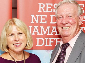 CPFF founder Robert Davidson with Ontario Health Minister Deb Matthews.