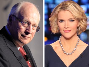 Fox News anchor Megyn Kelly (right) grilled former Vice President Dick Cheney on Wednesday night