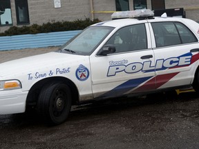 Toronto police say an 11-year-old boy was shot repeatedly with BB guns while walking his dog with his mother.