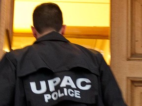 A member of Quebec's anti-corruption squad. A government committee is currently studying a bill to give UPAC the full powers of a police force.
