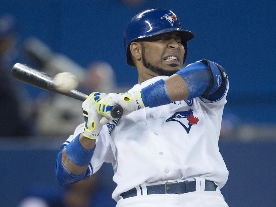 Blue Jays' Edwin Encarnacion suffers setback with quad injury 