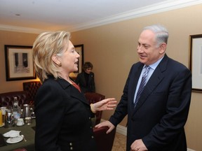 Hillary Clinton and Israeli Prime Minister Benjamin Netanyahu: Israeli leader finds Clinton more sympathetic than Obama