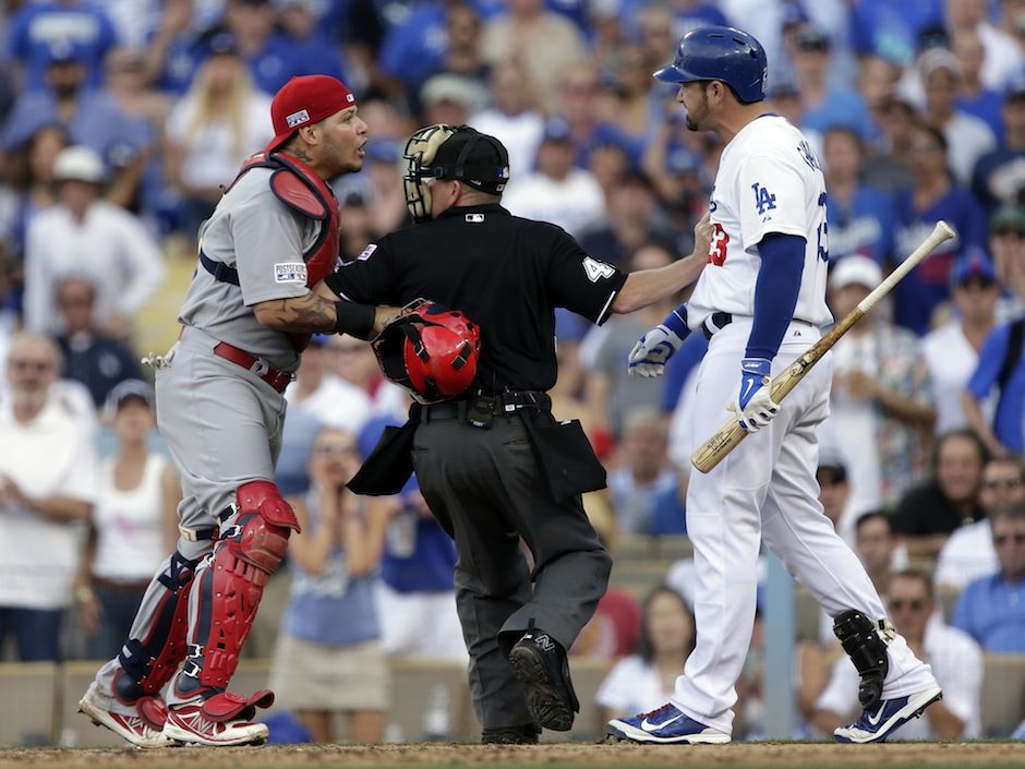 Dodgers' Puig on bench for Game 4 against Cardinals