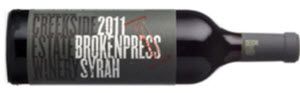 Creekside Broken Press Syrah Queenston Road Vineyard 2011