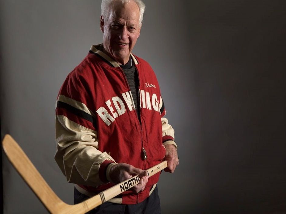 The retired numbers of former Detroit Red Wings players Gordie Howe News  Photo - Getty Images