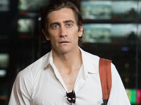 In this image released by Open Road Films, Jake Gyllenhaal appears in a scene from the film, "Nightcrawler." (AP Photo/Open Road Films, Chuck Zlotnick)