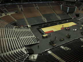 Watch the Toronto Raptors unveil new court design for upcoming