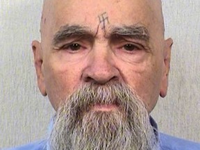 Serial killer Charles Manson, 80, in a photo taken last month.