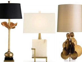 The Metamorphosis, left, the Herst, centre, and the Garvey, right.  (The lamps are not shown to scale.)