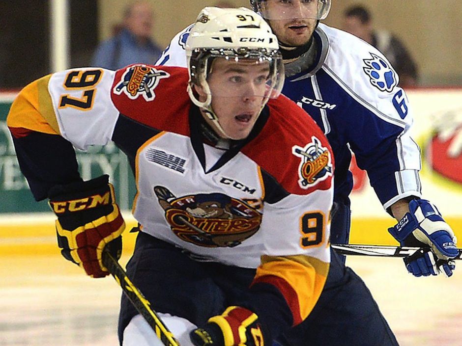 Connor McDavid 97 Erie Otters Yellow Hockey Jersey