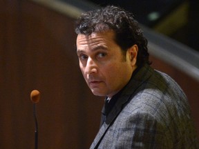 Costa Concordia's captain Francesco Schettino arrives in the courthouse for his final declaration on the last day of his trial on Feb. 11, 2015.