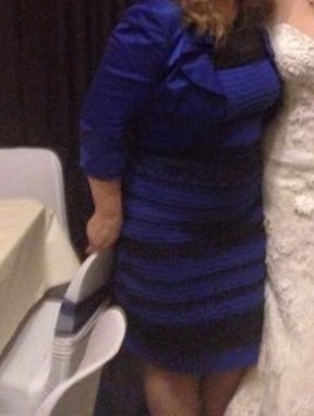 What colour is this dress - blue or gold? Scot sparks internet