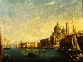 A painting of Venice in the style of artist Francesco Guardi that was stolen from the University of Toronto's Trinity College earlier this month.