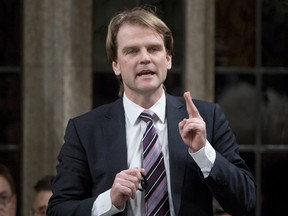 A 2015 file photo of Minister of Citizenship and Immigration Chris Alexander during Question Period in the House of Commons