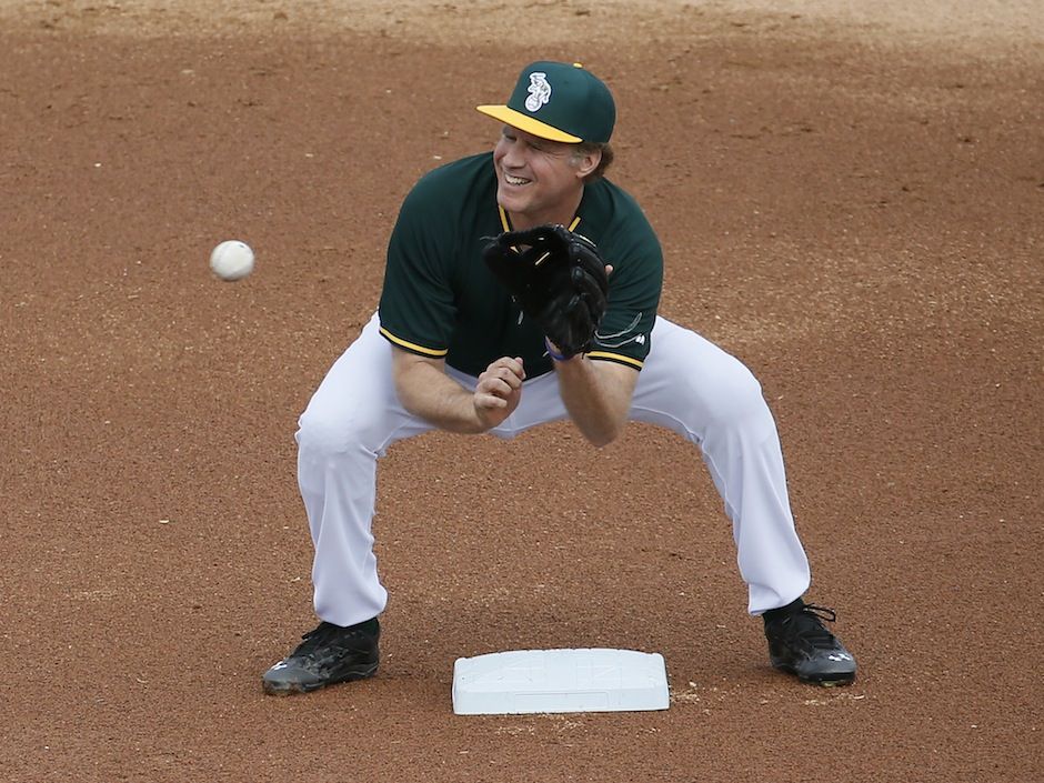 Rojo Johnson (Will Ferrell) Pitches during a Round Rock Express