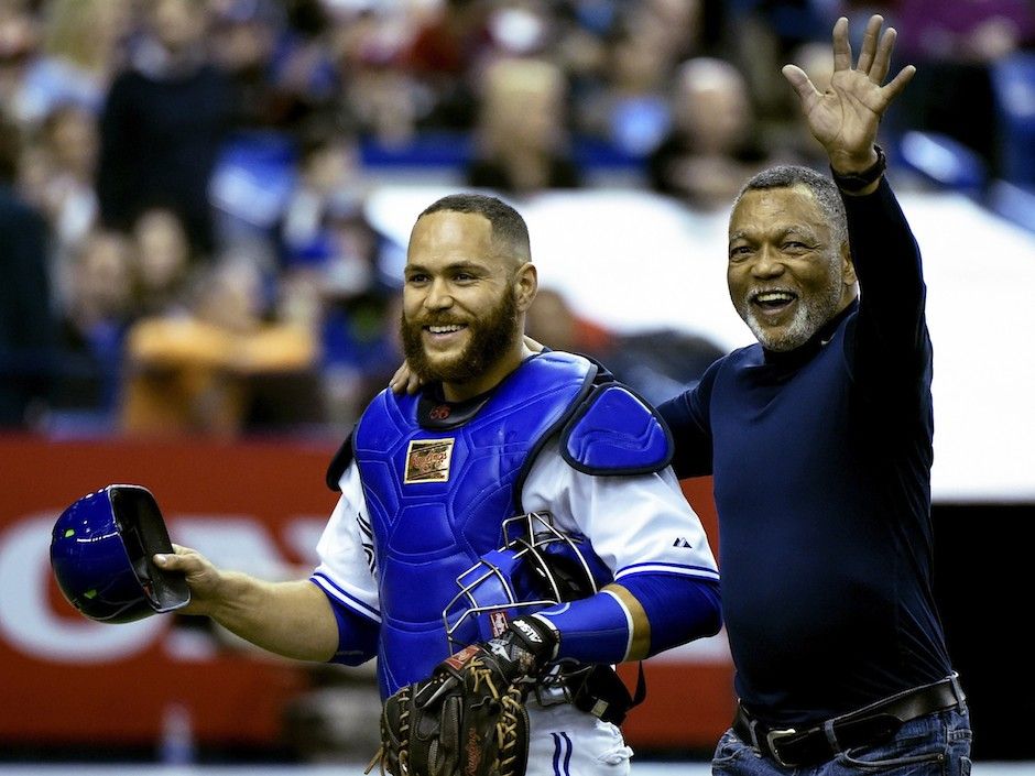 TORONTO, ON - MARCH 29: Toronto Blue Jays Catcher Russell Martin