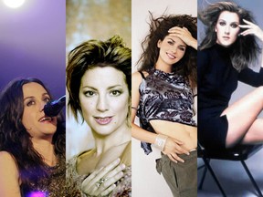 Alanis Moriseette, Sarah McLachlan, Shania Twain, and Celine Dion topped the charts in the mid 1990s.