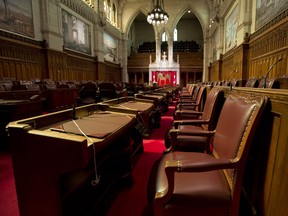 The Senate chamber in Ottawa.