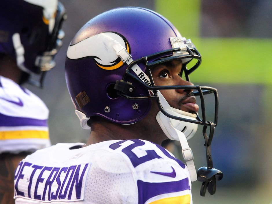 Adrian Peterson says it feels good to be back with Minnesota