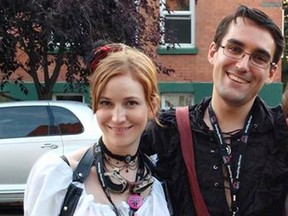 Shannon Madill and Joshua Burgess at the Calgary Fringe Festival in August 2014.