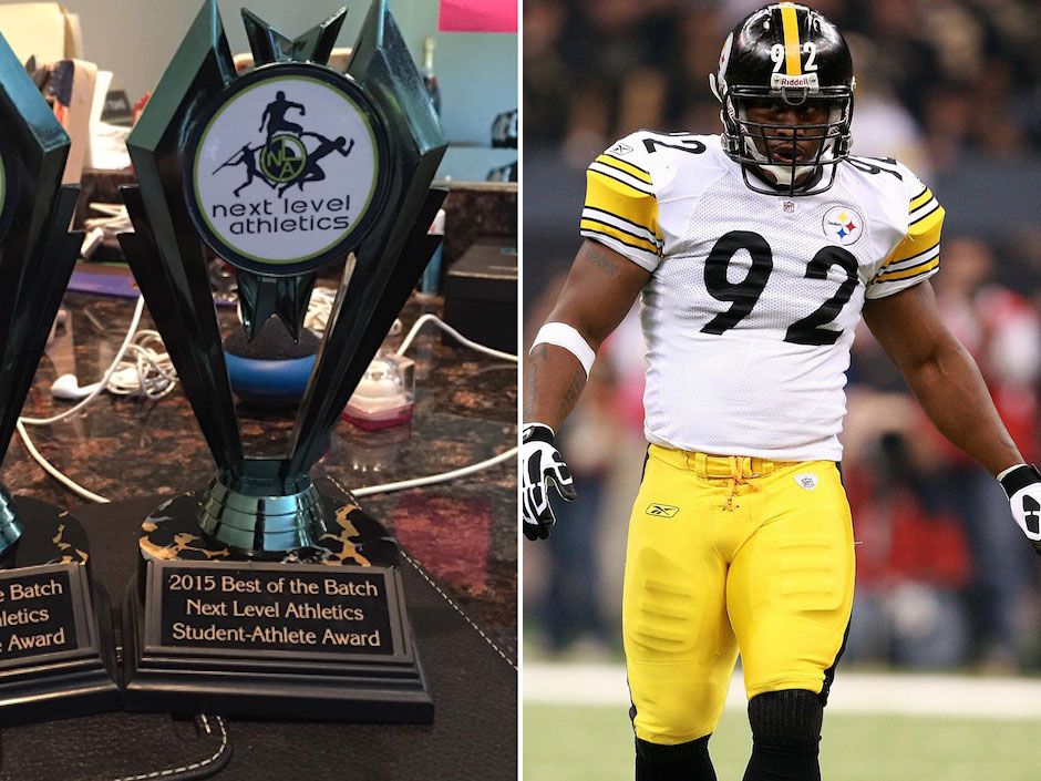 Steelers linebacker James Harrison returns sons' participation trophies