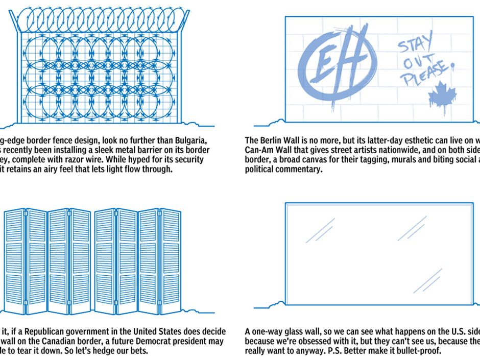 What an enormous wall between Canada and the United States could look