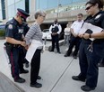 Abortion protester Linda Gibbons is arrested out front of the Morgentaler Clinic in Toronto after a silent protest in September 2015.